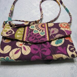 Vera Bradley Crossbody Wallet in Plum Crazy 2013 Pattern